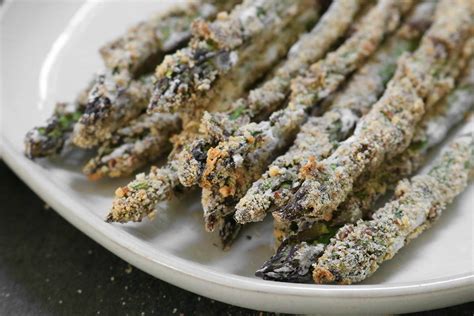 crispy-baked-asparagus-fries-vegan-clean-green-simple image