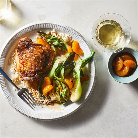 ginger-orange-chicken-thighs-with-baby-bok-choy image