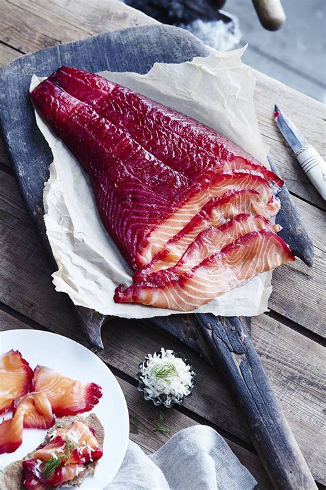 beet-cured-gravlax-the-globe-and-mail image