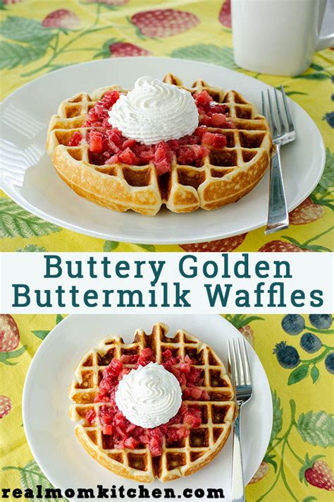 buttery-golden-buttermilk-waffles-real-mom-kitchen image