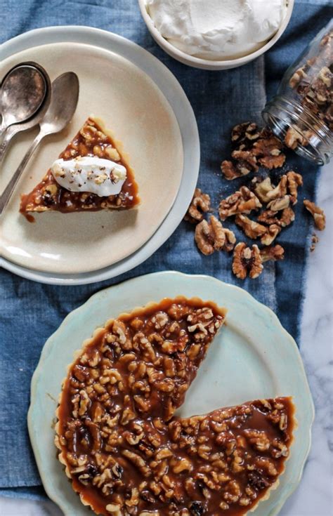 walnut-salted-caramel-tart-cooking-with-books image