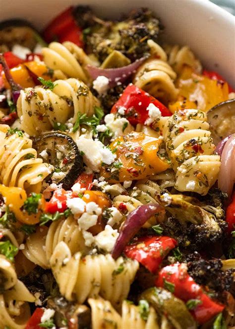 marinated-vegetarian-pasta-salad-recipetin-eats image