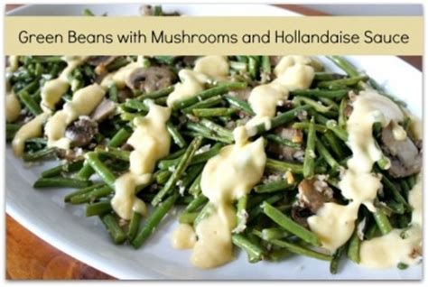 roasted-green-beans-with-mushrooms-and-hollandaise image
