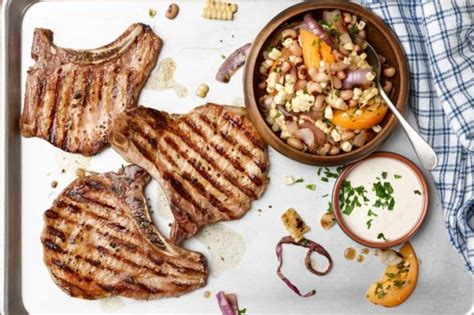 25-minute-grilled-pork-chops-with-succotash-food image
