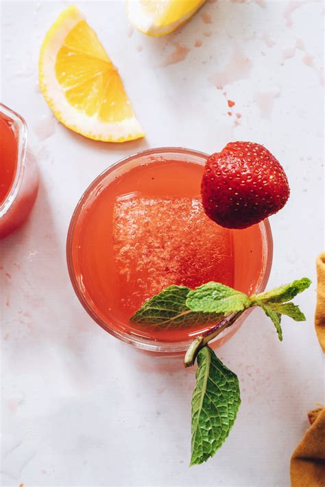 easy-homemade-strawberry-lemonade-minimalist-baker image