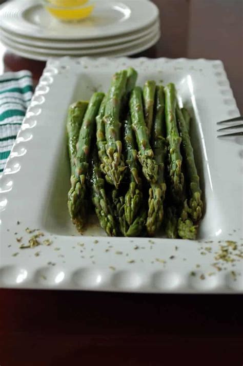 tarragon-butter-asparagus-steamed-cooking-with image