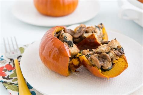 baked-stuffed-pumpkin-with-spinach-mushrooms-and image