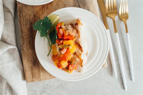 perfect-15-minute-grilled-halibut-with-peach-salsa image