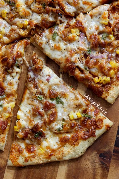 barbecue-chicken-pizza-with-bacon-and-corn-baked image