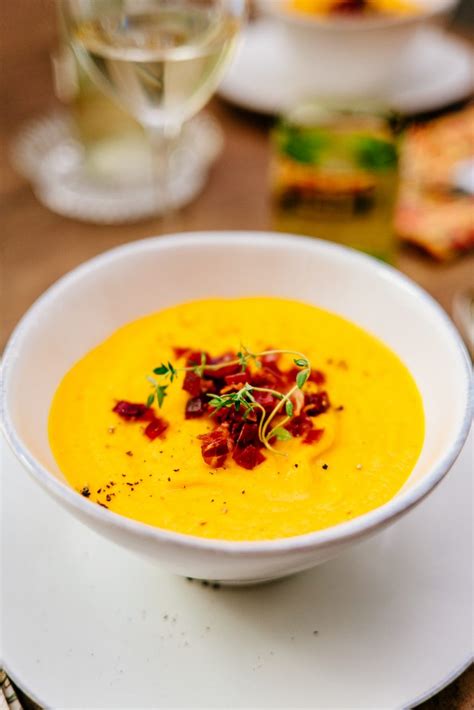 roasted-squash-soup-with-crispy-prosciutto image