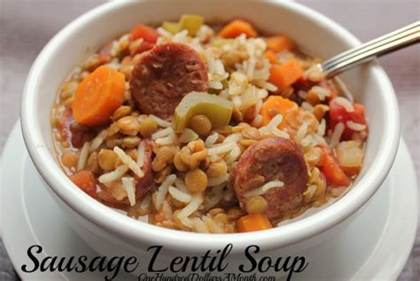 easy-slow-cooker-recipes-sausage-lentil-soup image