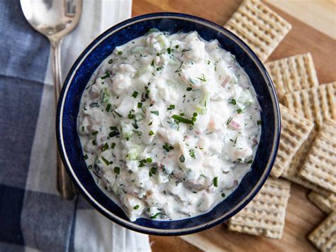 creamy-shrimp-dip-with-shallots-dill-and-lemon-recipe-serious image