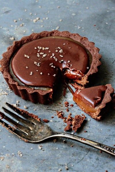 chocolate-caramel-tart-recipe-my-baking-addiction image