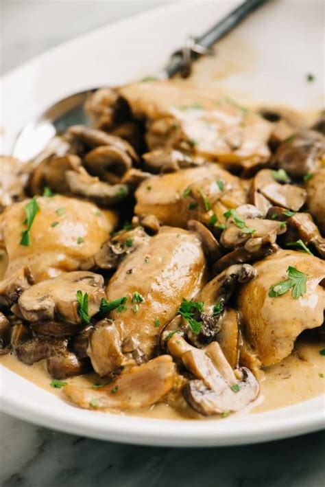 instant-pot-chicken-thighs-creamy-mushroom-gravy image