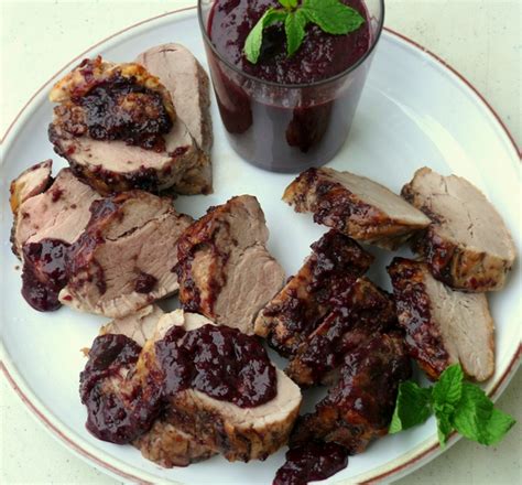 pork-tenderloin-with-blueberry-bacon-barbecue-sauce image