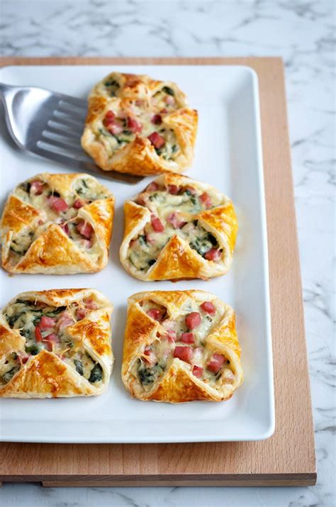 ham-cheese-and-spinach-puffs-recipe-eatwell101 image