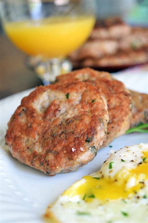 turkey-breakfast-sausage-patties-with-sage-and-fennel image