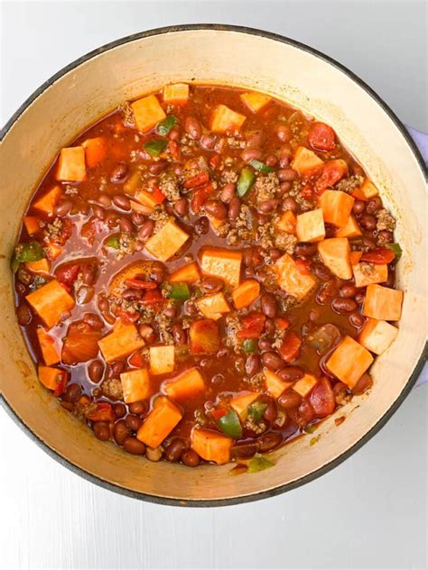 easy-sweet-potato-beef-chili-video-stay-snatched image