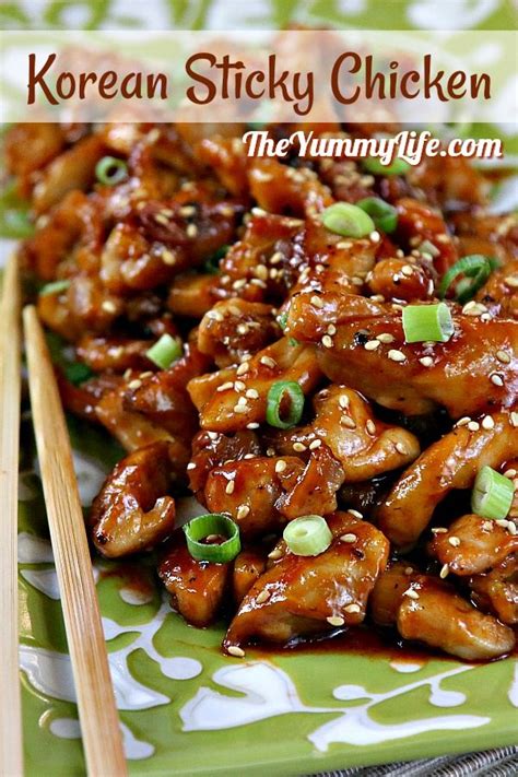 easy-korean-sticky-chicken-the-yummy-life image
