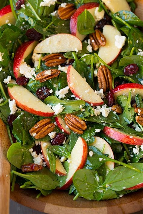 apple-pecan-feta-spinach-salad-with-maple-cider-vinaigrette image