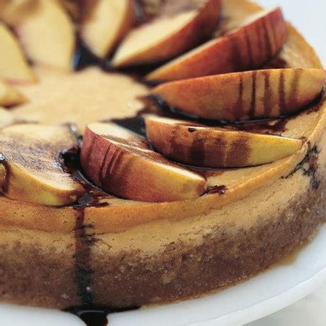 peach-and-mascarpone-cheesecake-with-balsamic-syrup image