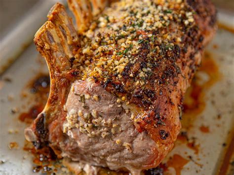 roasted-garlic-herb-rack-of-pork-recipe-dinner image