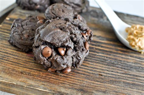 triple-threat-chocolate-fudge-peanut-butter-cookies image