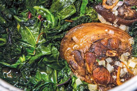 southern-greens-with-ham-hocks-recipe-leites-culinaria image