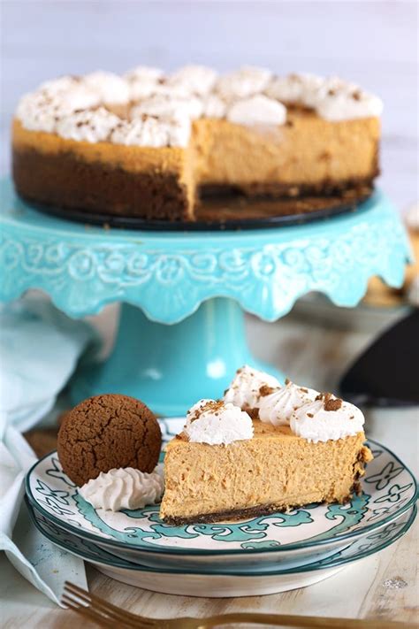 the-very-best-pumpkin-cheesecake-with-gingersnap-crust image
