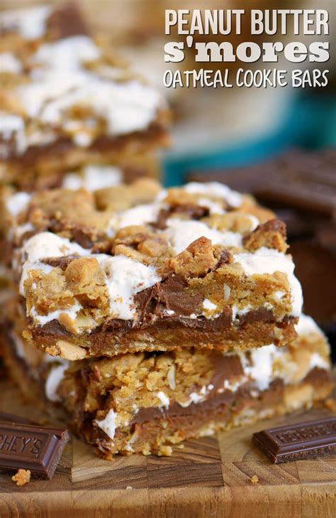 reeses-peanut-butter-smores-oatmeal-cookie-bars image