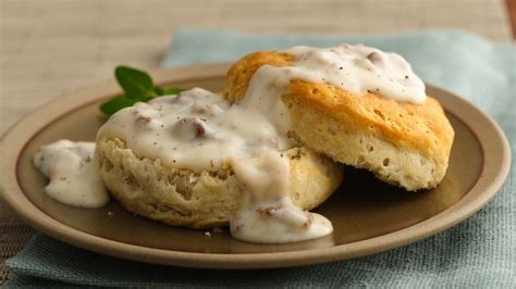 unbeatable-sausage-gravy-and-biscuits-recipe-pillsburycom image