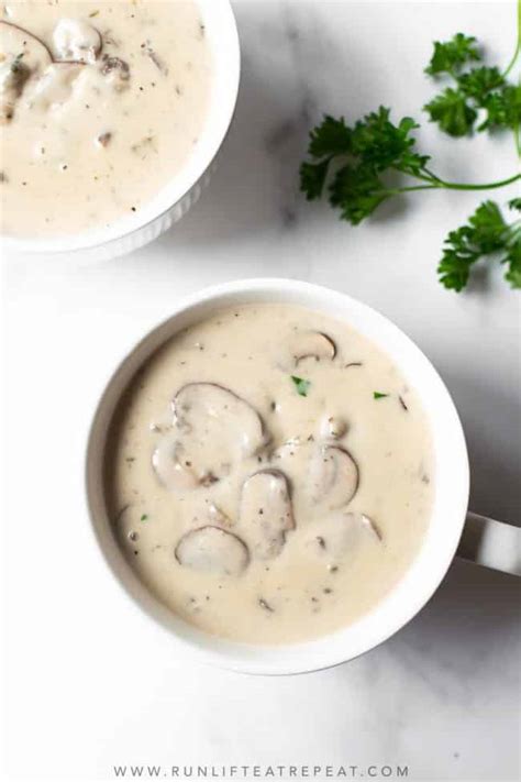the-best-cream-of-mushroom-soup-run-lift-eat-repeat image