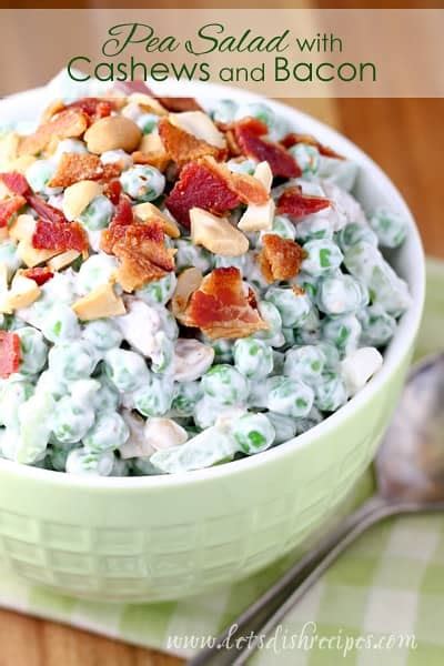 pea-salad-with-cashews-and-bacon-lets-dish image