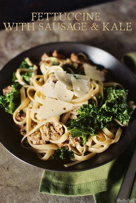 weeknight-fettuccine-with-sausage-kale-pass-the-sushi image