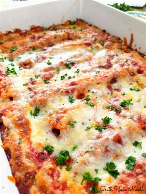 italian-sausage-cheese-baked-manicotti-south-your image