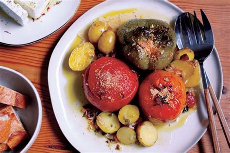 stuffed-tomatoes-peppers-the-greek-foodie image