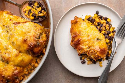 chicken-bake-with-black-beans-corn-and-salsa image