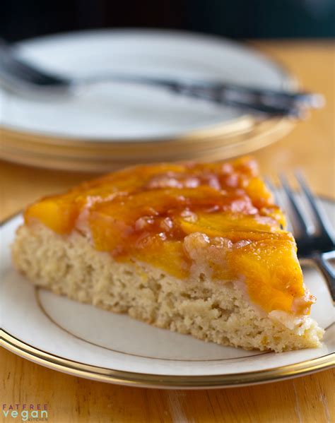 peach-upside-down-cake-fatfree-vegan-kitchen image