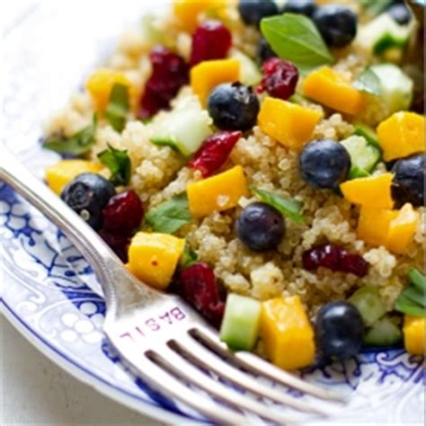 mango-blueberry-quinoa-salad-with-lemon-basil-dressing image