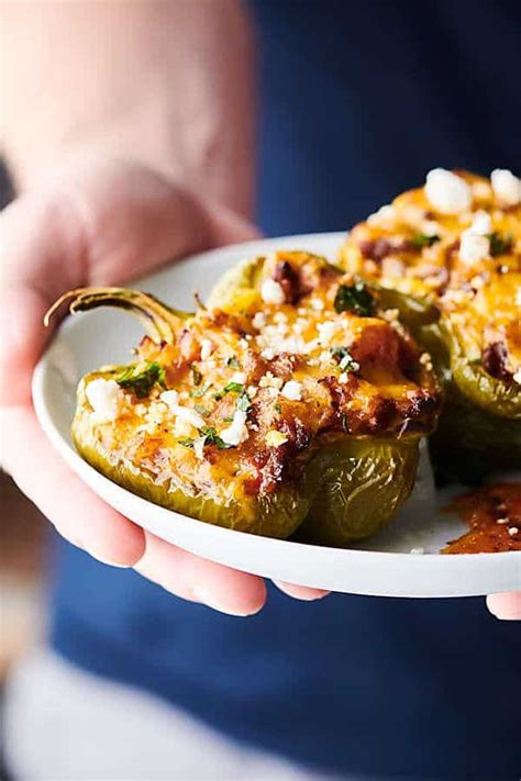 cheesy-stuffed-peppers-recipe-w-beef-rice-cheese image