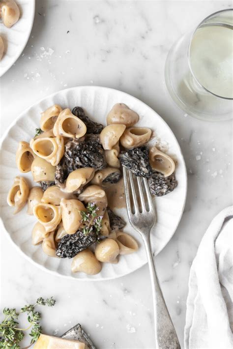 morel-pasta-with-cream-parmesan-and-thyme-with-spice image