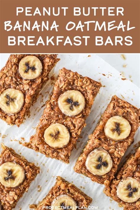 peanut-butter-banana-oatmeal-breakfast-bars-project image