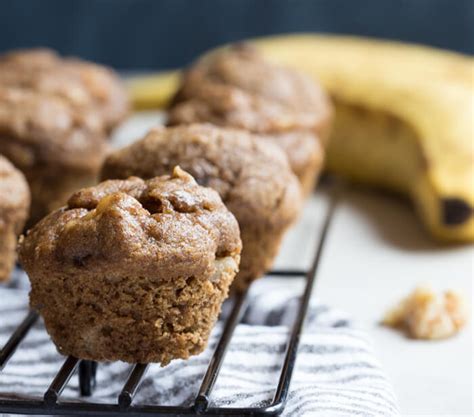healthy-banana-bread-muffins-with-walnuts-low-sugar image
