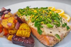 grilled-salmon-with-basil-and-green-onions-gluten-free image