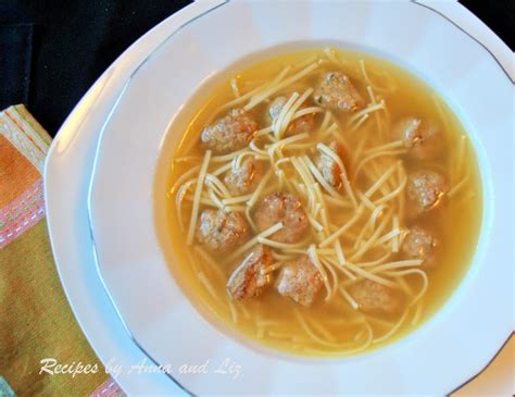 chicken-noodle-soup-with-mini-meatballs-2-sisters image