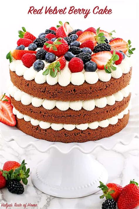 easy-red-velvet-berry-cake-with-step-by-step-pictures image
