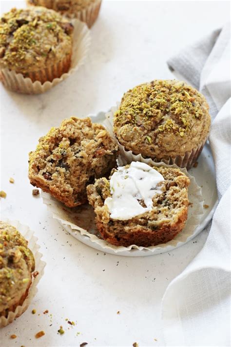 healthier-pistachio-muffins-cook-nourish-bliss image
