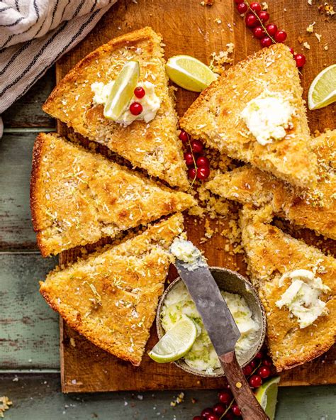 coconut-cornbread-with-sweet-lime-butter-britney image