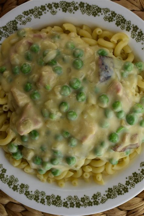 creamy-pasta-with-ham-and-peas-recipe-these-old image