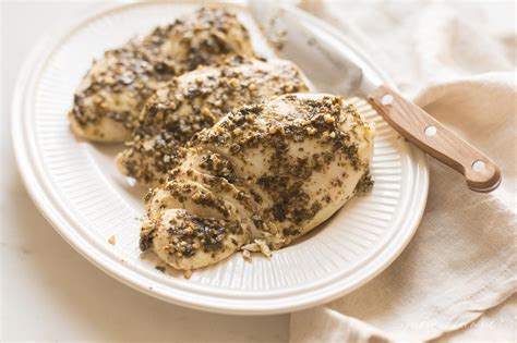the-easiest-baked-pesto-chicken-recipe-julie-blanner image
